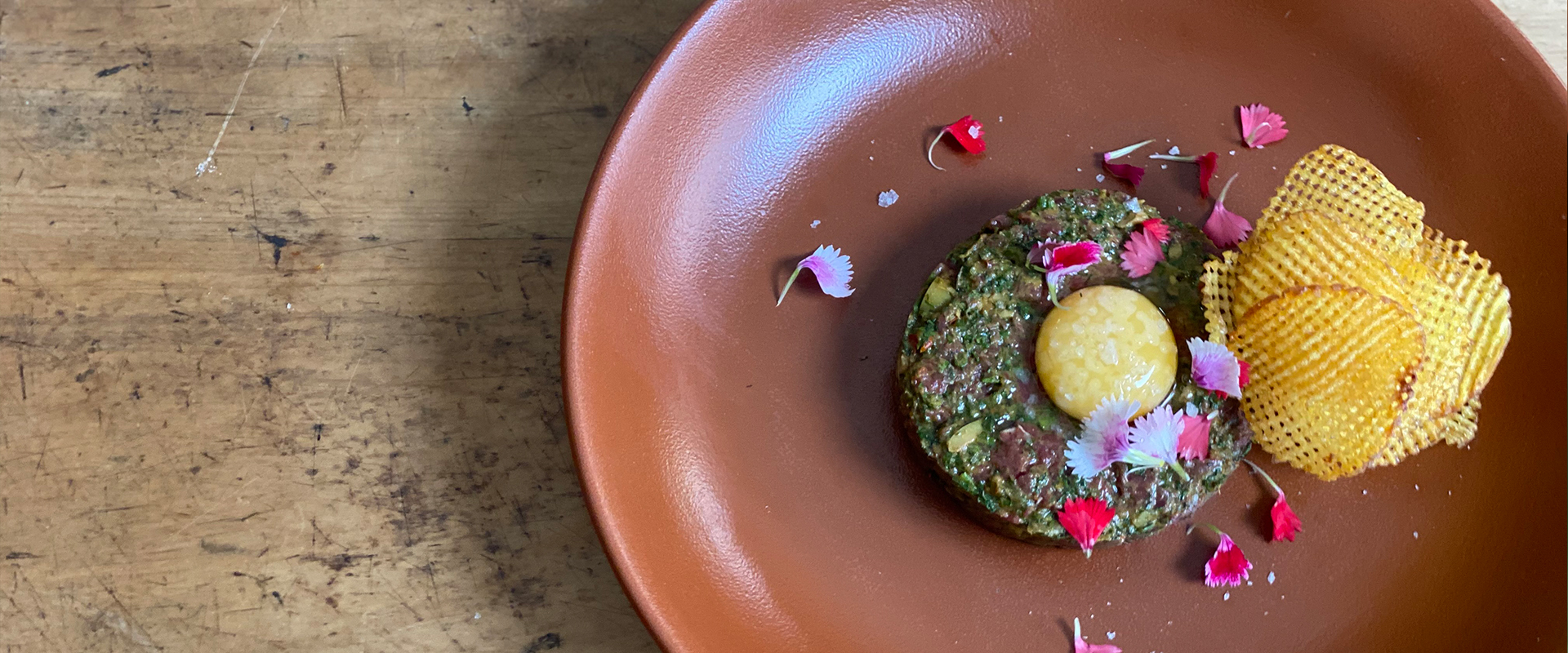 Karena Armstrong's Kangaroo Tartare and Potato Chips